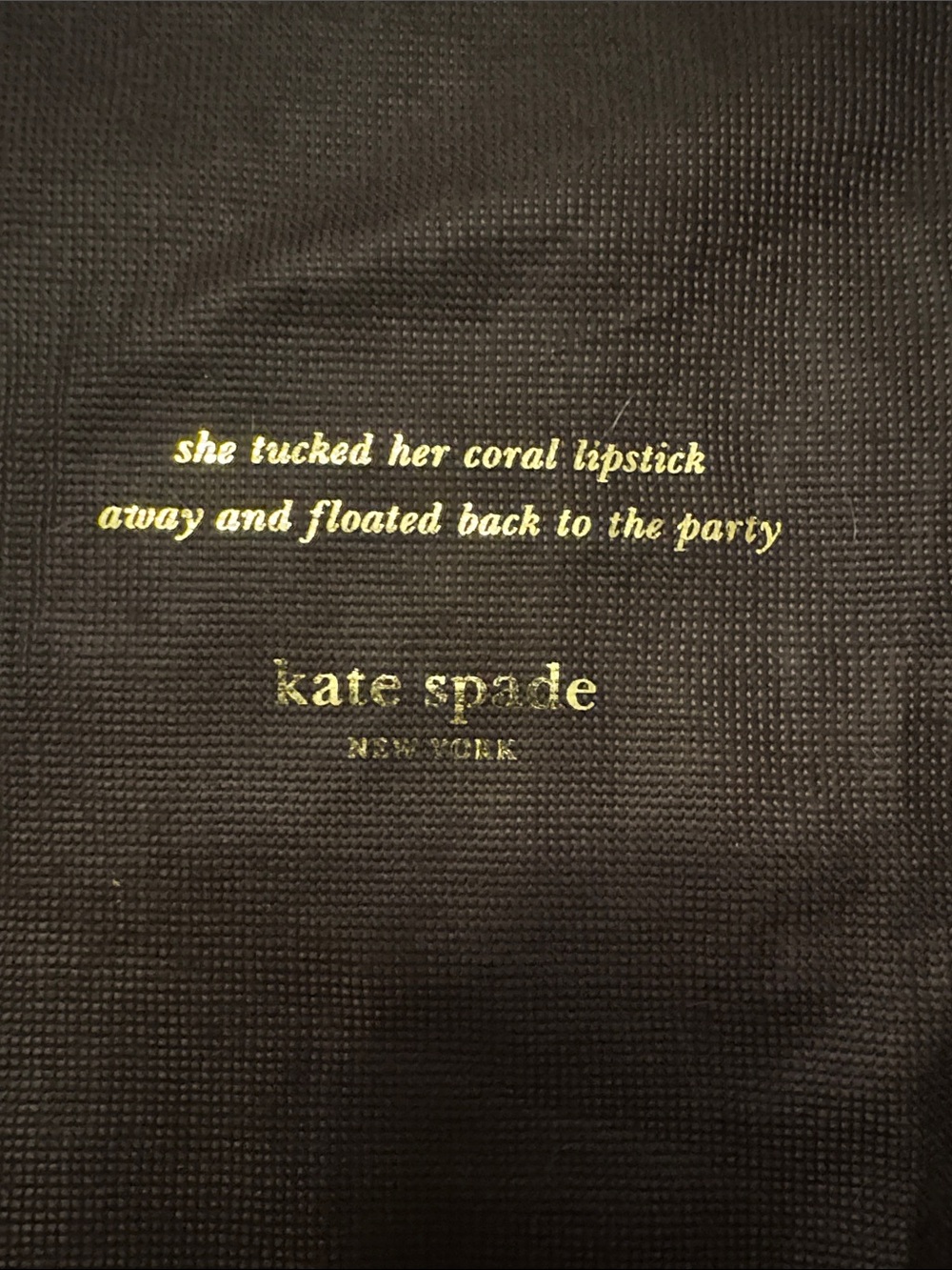 kate spade Chocolate Small Purse Dust Bag with Pink Drawstring